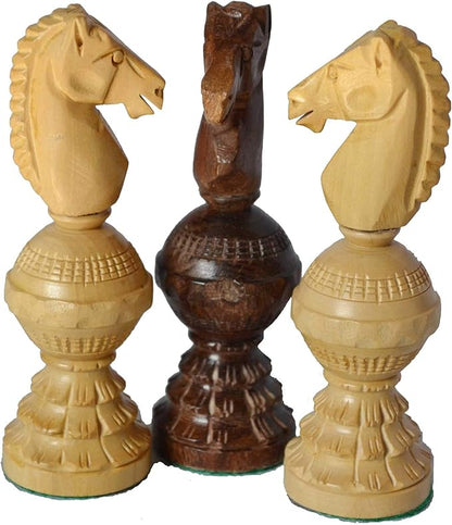 Chess Set Globe Design King 5 32 Wooden Weighted Handmade Chess Pieces By