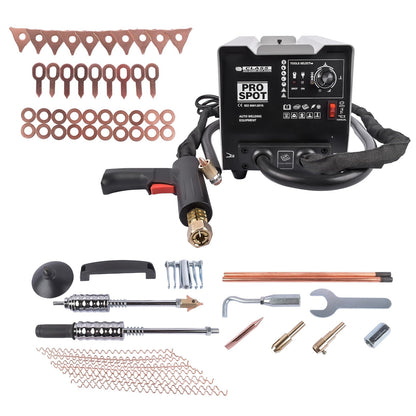 3000W Stud Welder Dent Repair Kit, 110V 3800A Pro Spot Dent Puller Welder, Auto Body Dent Puller Machine with 17 Accessories, 7 Welding Modes, Adjustable Welding Power, Automatic & Manual Welding