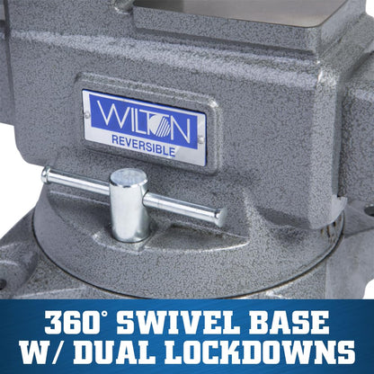 Wilton Reversible Bench Vise, 6-1/2" Jaw Width, 7-1/4" & 12-3/4" Jaw Opening, 4" Throat (Model 4650R)