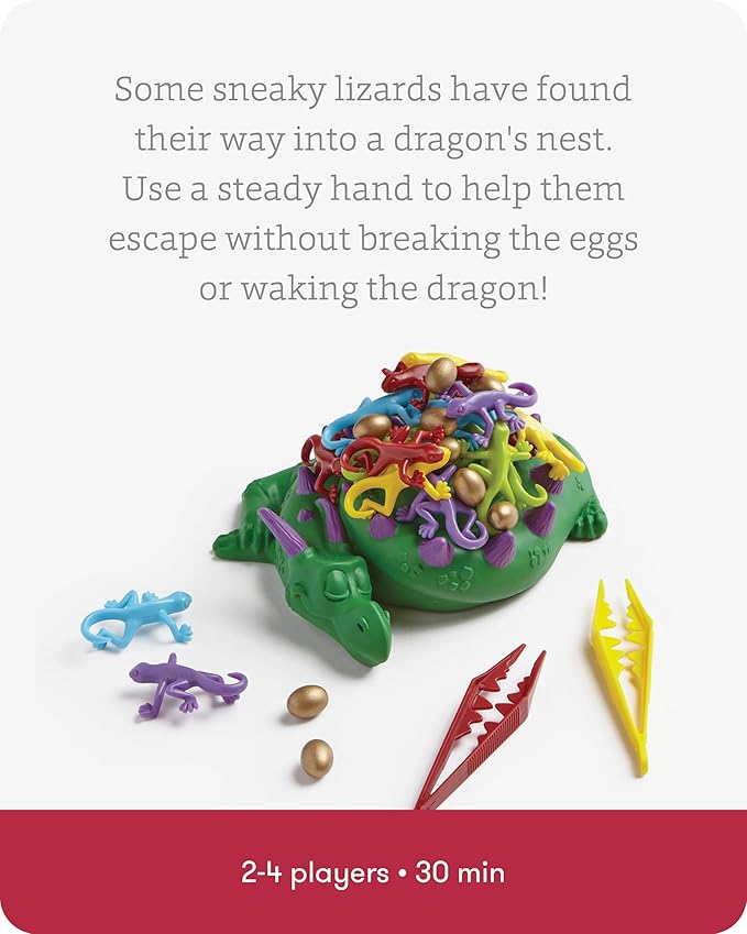 SimplyFun Dreaming Dragon - A Game for Kids Based on Steady Hands Concentration and A Little Luck - 2 to 4 Players - Kids Game Ages 6 &amp Up