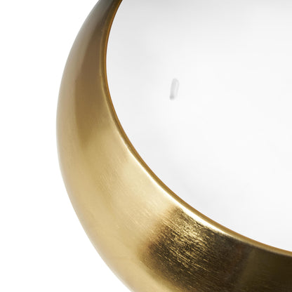 Deco 79 Metal Decorative Candle Jasmine Scented Wide 125 oz 5 Wick Aromatherapy Candle with White Wax, Wax Aromatherapy Candle 11" x 11" x 4", Gold