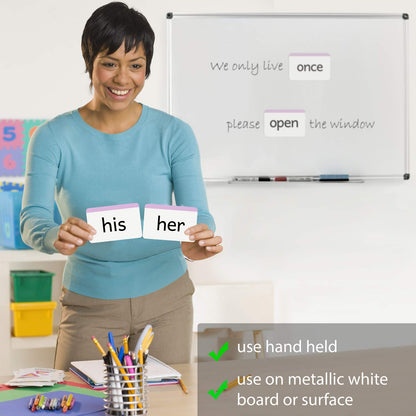 Attractivia 1st Grade Sight Words Magnetic Flash Cards(First Grade) - 41 Sturdy Large Dolch Cards for Literacy of Beginning Readers, Homeschool, Teachers and ESL