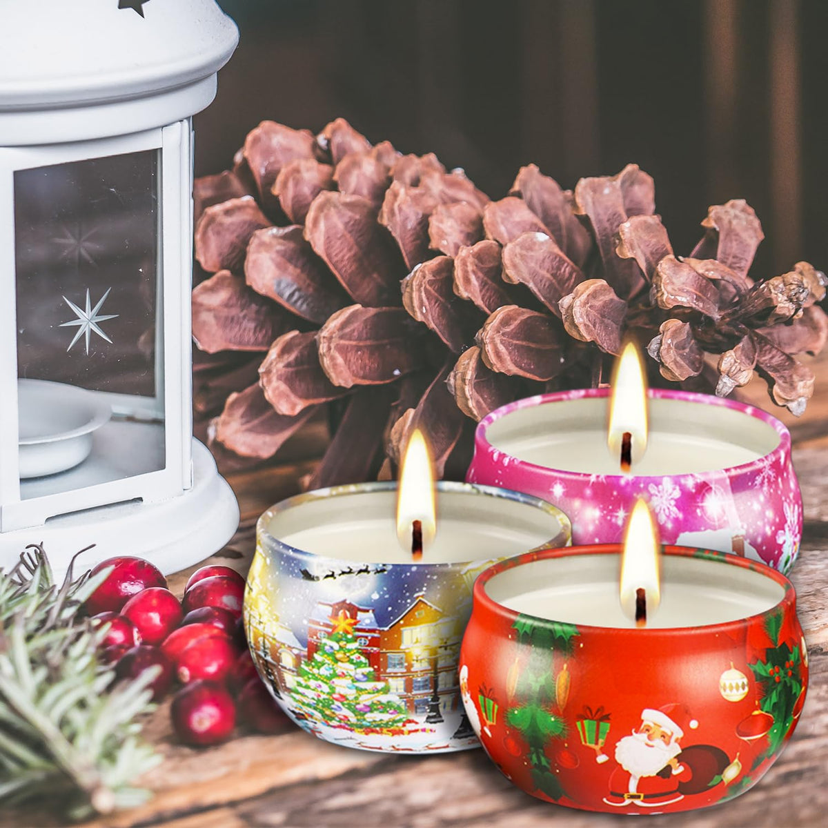 16PCS Scented Candles Christmas Gift Set, Natural Soy Wax 2.5oz Candles for Christmas Gift, 16 fragrances Flavor