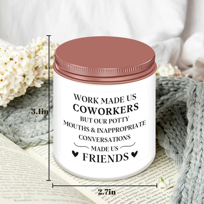 Homsolver Coworker Gifts for Women, Coworker Appreciation Retirement Gifts, Birthday Christmas Gift,Funny Coworke Scented Candles