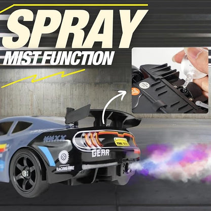 Liberty Imports RC Drift Car 1/16 2.4GHz 4WD Remote Control Sport Racing On-Road Vehicle with LED Light Batteries and Drift Tires (Silver)