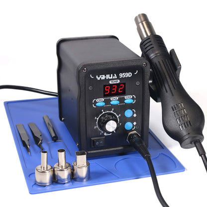 YIHUA 939D+ Professional Soldering Station bundle with YIHUA 959D-Digital Hot Air Rework Station and Accessories (18 Items)