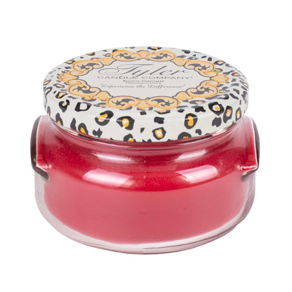 Tyler Candle Frosted Pomegranate Single Wick Glass Jar