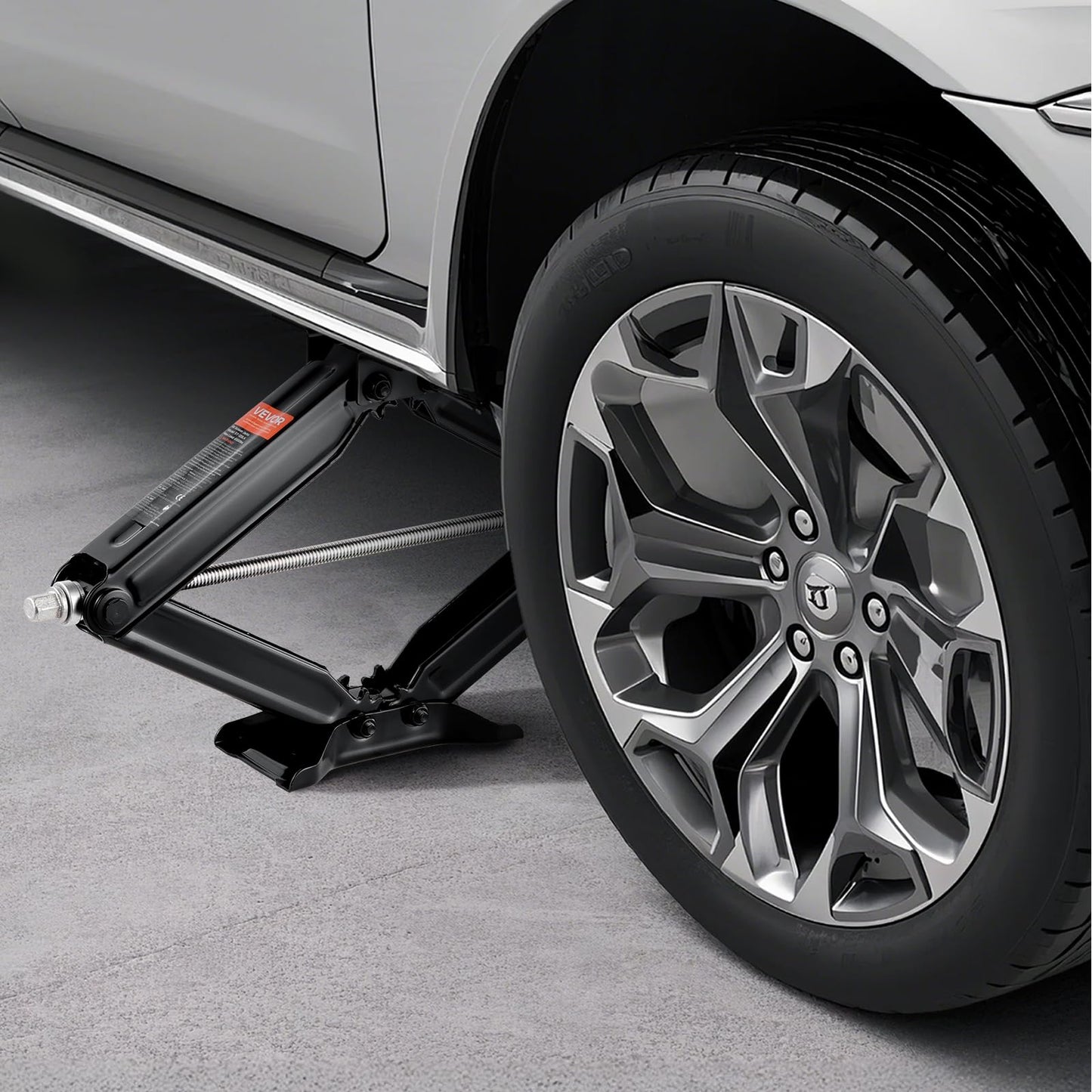 VEVOR 5000 lbs RV Scissor Jacks, 4-23.4 in RV Stabilizer Leveling Scissor Jacks, Set of 4, Heavy Duty Stabilizer Jack with Crank Handle, Socket and Bubble Levels, Not Easily Bent or Deformed