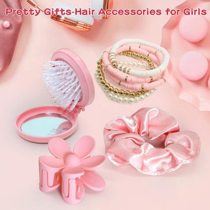 GooBird Birthday Gifts for Teen Girls &Women– Preppy Pink Gift Basket, 12–14 Cute & Trendy Gifts Ideas for Teenage Girls, Girly Gift Set for Her,Daughter, Sister, Best Friend or Niece