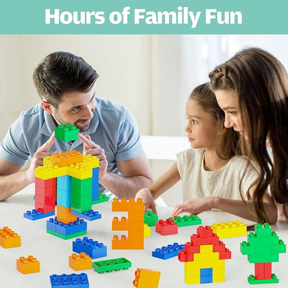 Building Blocks for Toddlers 2-5 Including Dinosaurs Cars 116-piece Large Classic Building Bricks Set Educational Toys for Children Boys Girls All Ages Compatible with All Major Brands