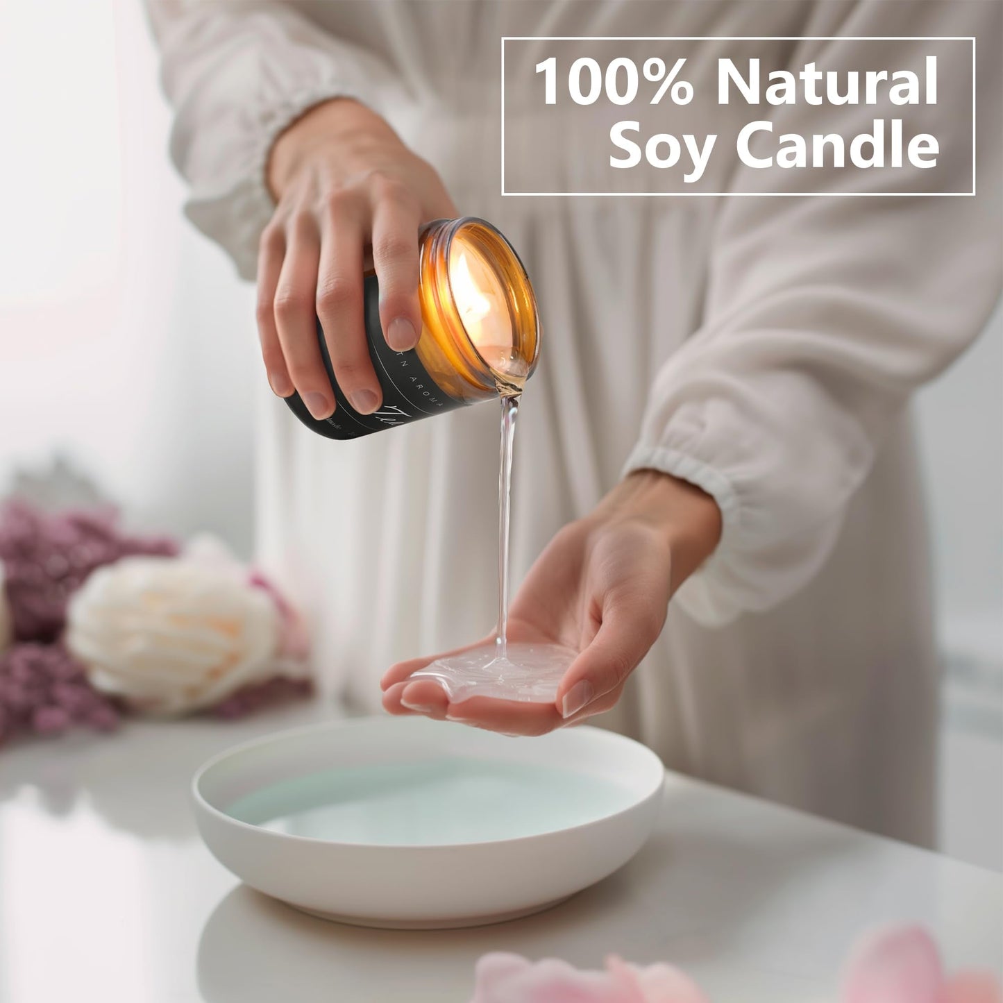 MOASITN Eucalyptus Heavenly Scented Candles for Home| Natural Soy Aromatherapy Candle| Handmade Long Lasting Jar Candel| Women,Men Gift for Relaxing,Housewarming,Birthday,Meditation,Bath| 7oz