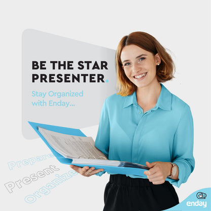 Enday 3 Ring Binder 1.5 Inch, Blue Heavy Duty Three Ring Binder, 325 Sheets Capacity - 1.5 Inch Binder for Home School and Office