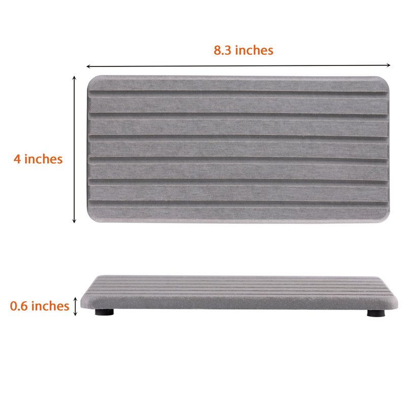 NiuYichee 2 PCS Water Absorbent diatomite Coasters, 8.3" x 4" Water Absorbing Stone Tray for Sink, Stone Drying mat for Kitchen Counter, Stone soap Tray Used for Hand Soaps & toiletries & Plants