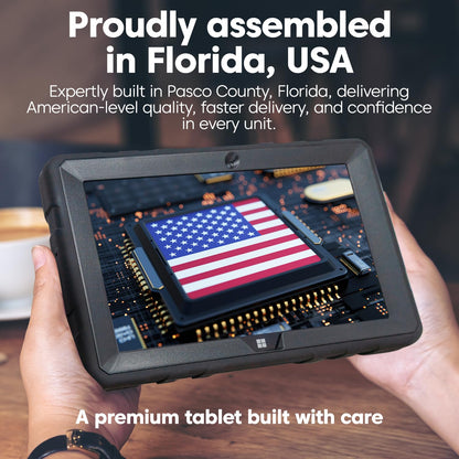 Fusion5 Built in USA 10.1” Windows 11 Professional Rugged Tablet PC - 12GB RAM 512GB SSD, Intel 13th Gen, Full HD Windows Tablet Computer, USB C, HDMI - 2 Year Full Warranty with Accidental Damage