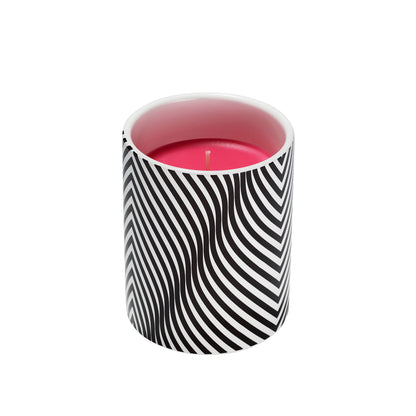 Glo Zone Slow Color-Changing Ceramic Scented Candle, 12 oz - Holographic Cherry