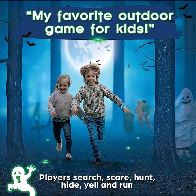 Ghosts in The Graveyard Redux: One of The Best Spooky Outdoor Games for Kids | Ages 5+ 4-8 Players | for Outdoor Parties &amp Camping | Glow in The Dark Toys | Tween Boy Gift Ideas | Ghostly Fun!
