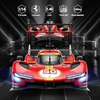 RASTAR RC Cars 1/14 Ferrari 499P Le Mans Hypercar Remote Control Sports Car Ferrari RC Drift Cars for Adults Ferrari Toy Car for Kids 2.4G