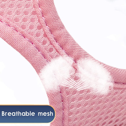 YIMEIS Dog Harness and Leash Set, No Pull Soft Mesh Pet Harness, Reflective Adjustable Puppy Vest for Small Medium Large Dogs, Cats (Pink, Medium)