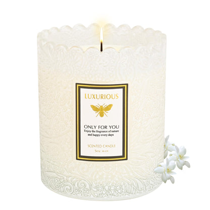 Tuberose Scented Candle, Candles for Home Scented, Luxury Jar Candles for Women, Candles Gifts for Women, Natural Soy Wax Candle, 7 oz 40 Hours