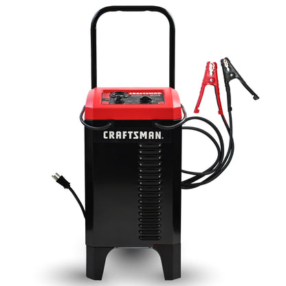 CRAFTSMAN Wheeled Manual 10A Car Battery Charger and 250A Engine Starter, 2-in-1 Solution, 50A Boost, for 6V/12V Automotive and Marine Batteries, CMXCESM233