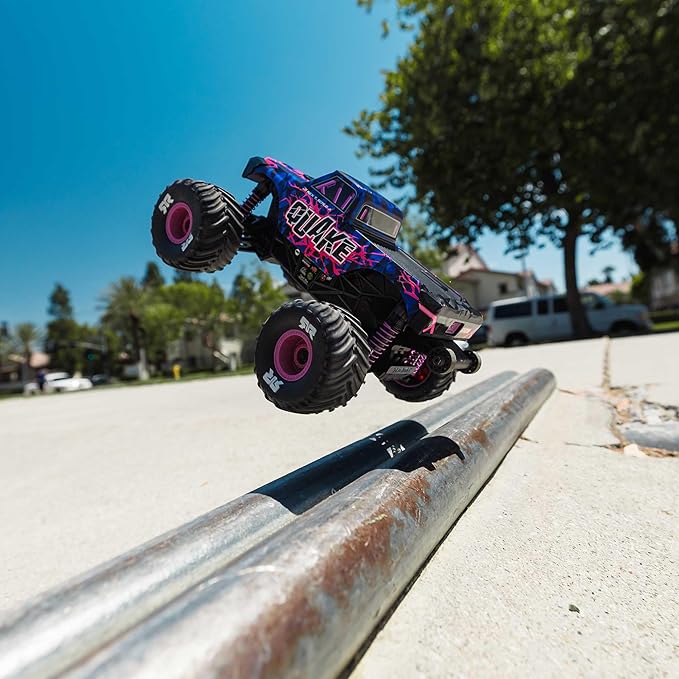 ARRMA RC Truck 1/16 Quake GROM 4X4 RTR Brushed Monster Truck (Battery &amp Charger Included) Purple ARA2137T3
