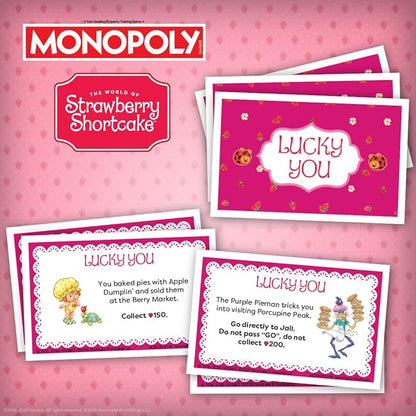 Monopoly: Strawberry Shortcake Board Game Buy Sell &amp Trade Locations Like Big Apple City Citrus Acres &amp More Includes 6 Collectible Tokens Like Blueberry Muffin's Basket &amp More Offici