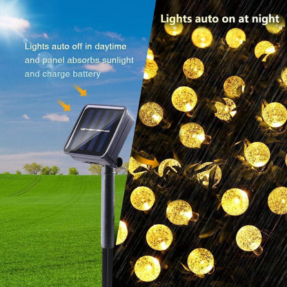 Toodour Solar String Lights Outdoor, 56ft 100 LED Globe String Lights with 8 Modes, Waterproof Solar Powered Patio Lights for Garden, Lawn, Gazebo, Porch, Yard, Wedding, Party Decor - Warm White