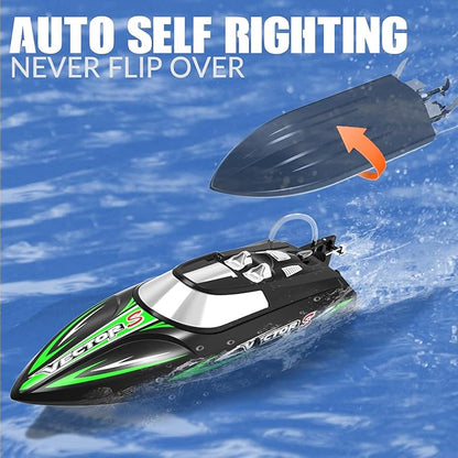 volantexrc Brushless RC Boats for Adults 30+MPH Fast Remote Control Boat with Rechargeable Batteries for Lakes 2.4 GHz High Speed RC Boat for Adults (797-4 Brushless)