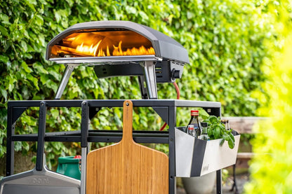 ooni Large Modular Outdoor Table - 31x31x35 Inch Stainless Steel Pizza Oven Stand, Barbecue Cart, Outdoor Pizza Station