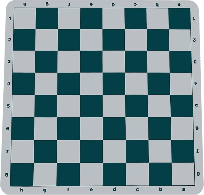 WE Games Original 100% Silicone Tournament Chess Mat - 20 in. Board Green