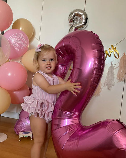 Pink Number 0 Balloon 40 Inch, 0 Balloon Number for 10th 20th 30th 40th 50th 60th Birthday Decorations, Pink Party Supplies