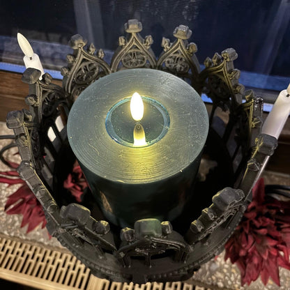 Pillar Candle Holders - Cathedral Design Decor,Candlestick Holder | for Home Dinner Room Fireplace Mantel Farmhouse Wedding