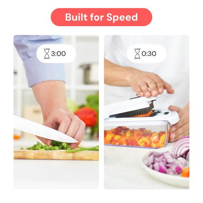 Fullstar The Original Pro Chopper - Vegetable Chopper and Spiralizer, Food Chopper with Container, Fruit Slicer, Kitchen Gadgets & Gifts, Home Essentials (4 in 1, Black)