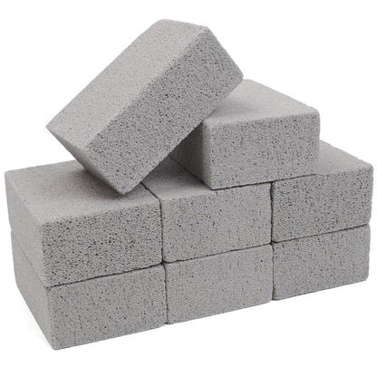 Non Scratch BBQ Grill Stone Cleaning Block Griddle Brick Oven Stone Scrubber Blackstone Cleaner, 8 Pack GrayMagic Stone for Removing Stains，Cleaning Flat Top Cookers，Toilet，Pool，Exfoliation Dead Skin