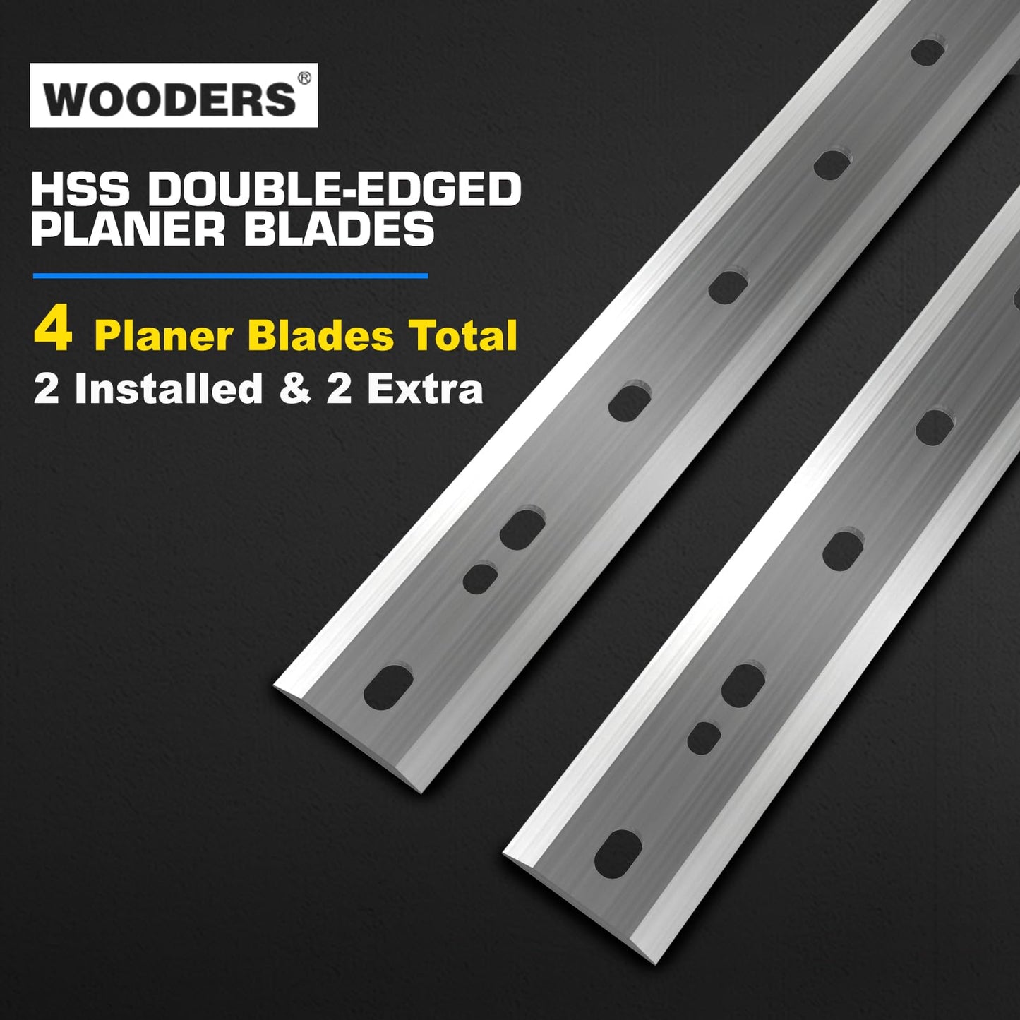 WOODERS 13-inch Thickness Planer, 15Amp, 2000W, 10000RPM, All Copper Motor, Dual-Blade Cutterhead, Includes 2 Extra Planer Blades, Height Indicator, Overload Protection, for Hard & Soft Wood working