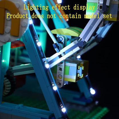 LED Light Kit (Remote Control) Compatible with Lego Ferris Wheel - Lighting Set for Creator 31119 (Model Set Not Included)