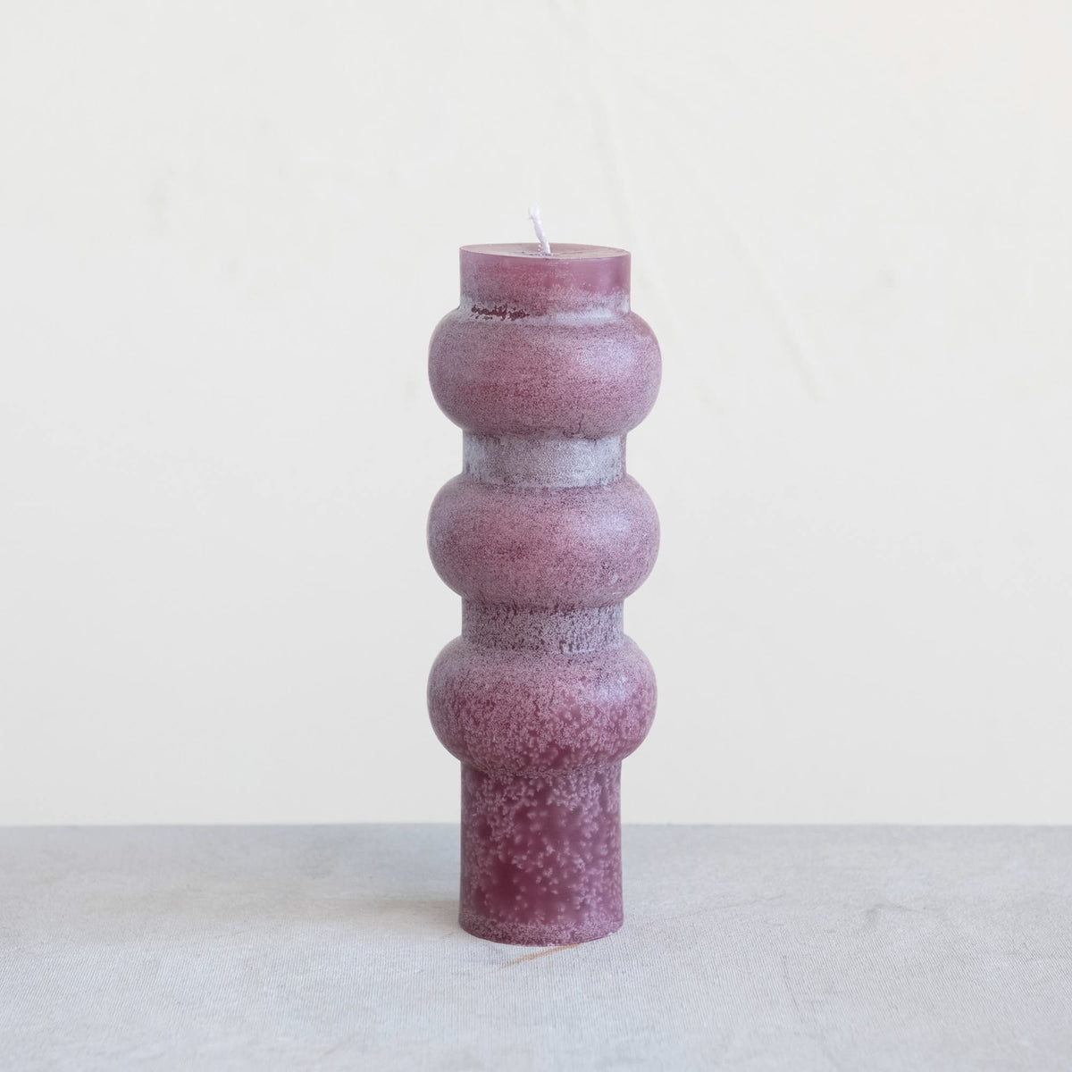 Creative Co-Op Unscented Totem Pillar, Pinot Candles, 3" L x 3" W x 9" H, Purple