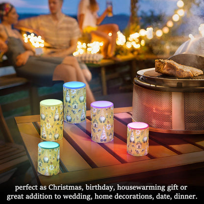 Flameless Candles Battery Operated White Sunflowers Gnome Flickering Led Pillar Candles With Remote Control Summer Honey Floral Colour Changing Warm Light Candles For Wedding Festival Halloween Chr