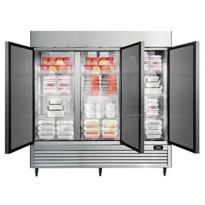 Kenmore 72 Cu.ft Commercial Freezer – Upright Convertible Refrigerator, Frost Free, Congelador For Restaurant, Industrial Use, Cafe, Shop, Buffet Station, Reach-In Full-Size, Stainless Steel