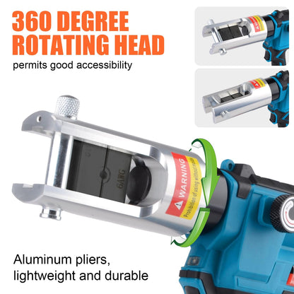 JIGONGSUN Electric Hydraulic Crimping Tool, Battery Cable Crimper Tool, 10 Ton Wire Crimpers Electrical, Rang 6AWG-600MCM and Electrical Wire Lugs Tool 12 Pairs of Dies (JGS-240)