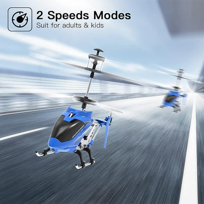 Cheerwing Remote Control HelicopterSYMA S107H Mini RC Helicopter with GyroAltitude Hold One Key Take Off/Landing for Adults Kids(Blue)