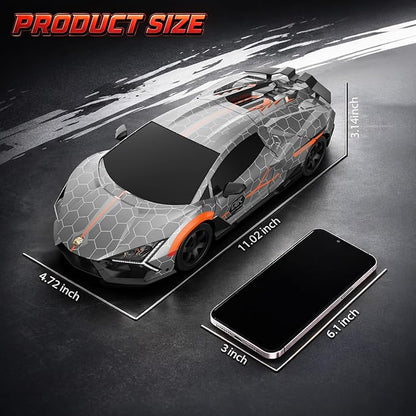 RC Drift Car 1:16 Remote Control Car 2.4Ghz High Speed RC Cars 4WD Racing Sport Toy Cars with LED Lights Spray Drifting Tires 2 Batteries for Kids Boys Girls Adults Birthday Christmas