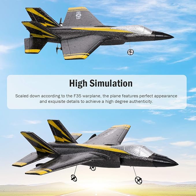 GoolRC FX635 RC Airplane 2 Channel RC Plane 2.4Ghz Remote Control Airplane Ready to Fly Foam Glider with 3 Axis Gyro Fixed Wing Aircraft Toys for Beginners and Adults