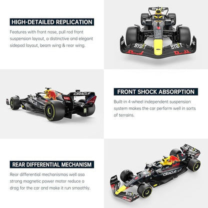 RASTAR Red Bull F1 1/18 Scale RC Car - 2022 Oracle Racing Remote Control Formula 1 RB18 Sergio Perez Model - Dark Blue 2.4G for Kids Adults