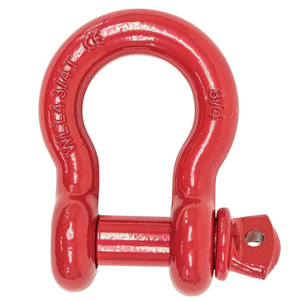Mytee Products 3/4" Anchor Shackle Forged Carbon Steel w/Alloy Screw Pin WLL # 4.75 Tons (9,500 lbs) | Double Rust Protection Heavy Duty D Ring Shackle for Towing, Rigging & Vehicle Recovery (4 Pack)