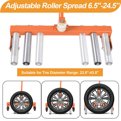 A A in EA116 Heavy Duty Adjustable Wheel Dolly, 660lbs Tire Dolly for Shop,Garage