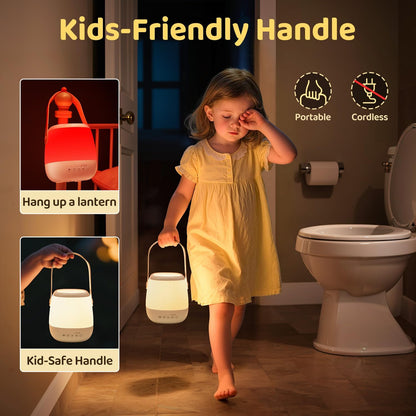 Skiennix Baby Night Light Sound Machine - 35 Colors & 12 White Noises | Portable USB Rechargeable Lamp