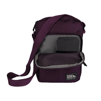 Eddie Bauer Jasper Crossbody Bag with Zippered Main Compartment and Adjustable Shoulder Strap