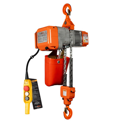 Prowinch 1 Ton 2200 lbs Electric Chain Hoist –20 ft Lifting Height with G80 Chain, M3/H2 Duty Rating, 110V-120V, Heavy-Duty Hoist for Industrial, Commercial, Warehouse & Construction Lifting