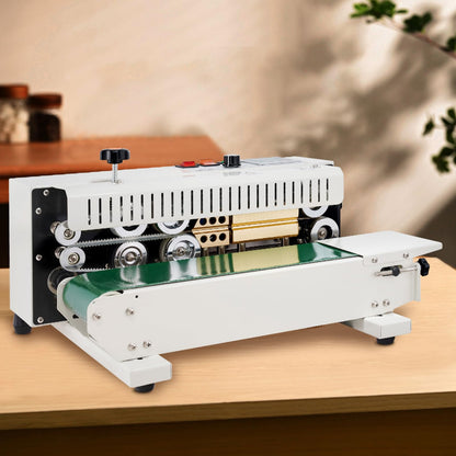 Happybuy FR-900 Continuous Band Sealer, Automatic Horizontal Band Sealer 110V, Continuous Sealing Machine Temperature Control, Bag Sealer Machine for PVC Bags Films